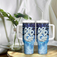 New Zealand Matariki Tumbler With Handle Aotearoa Maori New Year Manaia Galaxy Vibes LT14 - Polynesian Pride