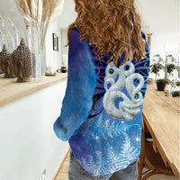 New Zealand Matariki Women Casual Shirt Aotearoa Maori New Year Manaia Galaxy Vibes LT14 - Polynesian Pride
