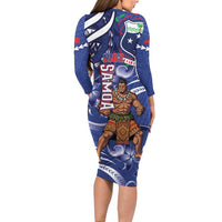 Samoa Independence Day Family Matching Long Sleeve Bodycon Dress and Hawaiian Shirt 1962 Proud Samoan Warrior LT14 - Polynesian Pride