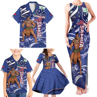 Samoa Independence Day Family Matching Tank Maxi Dress and Hawaiian Shirt 1962 Proud Samoan Warrior LT14 - Polynesian Pride