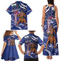 Samoa Independence Day Family Matching Tank Maxi Dress and Hawaiian Shirt 1962 Proud Samoan Warrior LT14 - Polynesian Pride