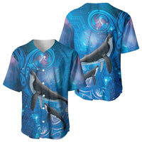 Paikea New Zealand Matariki Baseball Jersey Humpback Whale Taniko Motifs Ocean Vibes LT14 - Polynesian Pride