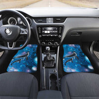 Paikea New Zealand Matariki Car Mats Humpback Whale Taniko Motifs Ocean Vibes LT14 Set 2pcs - Front Blue - Polynesian Pride