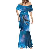 Paikea New Zealand Matariki Mermaid Dress Humpback Whale Taniko Motifs Ocean Vibes LT14 - Polynesian Pride