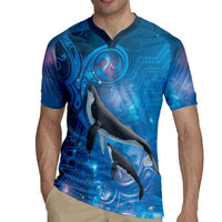 Paikea New Zealand Matariki Rugby Jersey Humpback Whale Taniko Motifs Ocean Vibes LT14 - Polynesian Pride