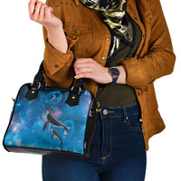 Paikea New Zealand Matariki Shoulder Handbag Humpback Whale Taniko Motifs Ocean Vibes LT14 - Polynesian Pride