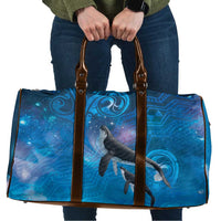 Paikea New Zealand Matariki Travel Bag Humpback Whale Taniko Motifs Ocean Vibes LT14 Blue - Polynesian Pride