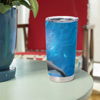 Paikea New Zealand Matariki Tumbler Cup Humpback Whale Taniko Motifs Ocean Vibes LT14 - Polynesian Pride