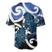 Piwakawaka New Zealand Matariki Baseball Jersey Maori New Year Silver Fern Blue Galaxy LT14 - Polynesian Pride