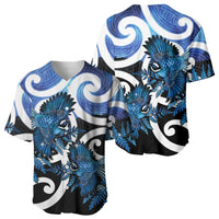 Piwakawaka New Zealand Matariki Baseball Jersey Maori New Year Silver Fern Blue Galaxy LT14 - Polynesian Pride