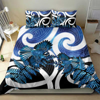 Piwakawaka New Zealand Matariki Bedding Set Maori New Year Silver Fern Blue Galaxy LT14 - Polynesian Pride