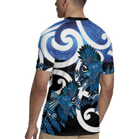 Piwakawaka New Zealand Matariki Rugby Jersey Maori New Year Silver Fern Blue Galaxy LT14 - Polynesian Pride