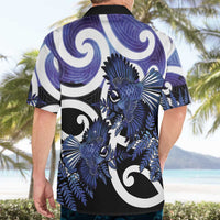 Piwakawaka New Zealand Matariki Hawaiian Shirt Maori New Year Silver Fern Purple Galaxy LT14 - Polynesian Pride