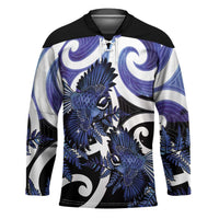 Piwakawaka New Zealand Matariki Hockey Jersey Maori New Year Silver Fern Purple Galaxy LT14 Unisex Purple - Polynesian Pride