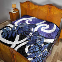 Piwakawaka New Zealand Matariki Quilt Maori New Year Silver Fern Purple Galaxy LT14 - Polynesian Pride