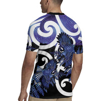 Piwakawaka New Zealand Matariki Rugby Jersey Maori New Year Silver Fern Purple Galaxy LT14 - Polynesian Pride