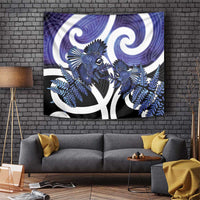 Piwakawaka New Zealand Matariki Tapestry Maori New Year Silver Fern Purple Galaxy LT14 Purple - Polynesian Pride