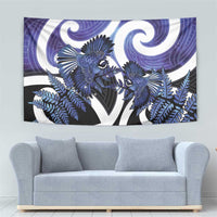 Piwakawaka New Zealand Matariki Tapestry Maori New Year Silver Fern Purple Galaxy LT14 - Polynesian Pride