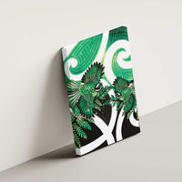 Piwakawaka New Zealand Matariki Canvas Wall Art Maori New Year Silver Fern Green Galaxy LT14 - Polynesian Pride