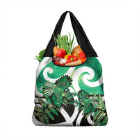 Piwakawaka New Zealand Matariki Grocery Bag Maori New Year Silver Fern Green Galaxy LT14 1-pack One Size Green - Polynesian Pride