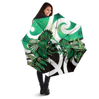 Piwakawaka New Zealand Matariki Umbrella Maori New Year Silver Fern Green Galaxy LT14 - Polynesian Pride