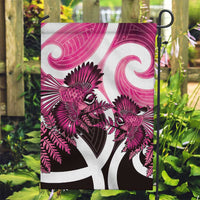 Piwakawaka New Zealand Matariki Garden Flag Maori New Year Silver Fern Pink Galaxy LT14 Garden Flag Pink - Polynesian Pride