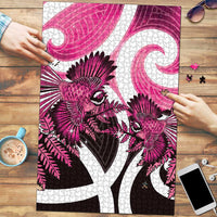 Piwakawaka New Zealand Matariki Puzzle Maori New Year Silver Fern Pink Galaxy LT14 Pink - Polynesian Pride