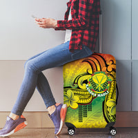 Hawaii Flag Day Luggage Cover Kanaka Maoli With Kakau Polynesian Pattern