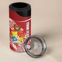 Tonga Rugby Custom 4 in 1 Can Cooler Tumbler Go ʻIkale Tahi Go Tongan Tapa Cloth LT14 - Polynesian Pride