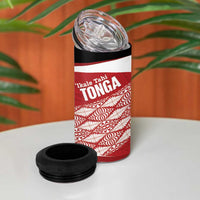 Tonga Rugby Custom 4 in 1 Can Cooler Tumbler Go ʻIkale Tahi Go Tongan Tapa Cloth LT14 - Polynesian Pride