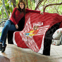 Tonga Rugby Custom Quilt Go ʻIkale Tahi Go Tongan Tapa Cloth