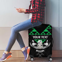 Personalised Aotearoa Rugby Luggage Cover New Zealand Maori Kete Matauranga Pattern