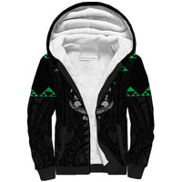 Personalised Aotearoa Rugby Sherpa Hoodie New Zealand Maori Kete Matauranga Pattern LT14 Unisex Black - Polynesian Pride