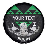 Personalised Aotearoa Rugby Spare Tire Cover New Zealand Maori Kete Matauranga Pattern LT14 - Polynesian Pride