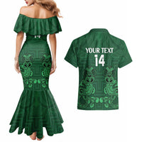 Custom Aotearoa Rugby Couples Matching Mermaid Dress and Hawaiian Shirt New Zealand Maori Kete Poutama Pattern LT14 - Polynesian Pride