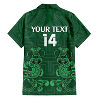 Custom Aotearoa Rugby Family Matching Short Sleeve Bodycon Dress and Hawaiian Shirt New Zealand Maori Kete Poutama Pattern LT14 - Polynesian Pride