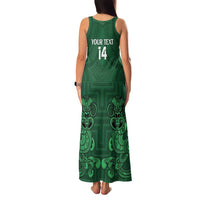 Custom Aotearoa Rugby Family Matching Tank Maxi Dress and Hawaiian Shirt New Zealand Maori Kete Poutama Pattern LT14 - Polynesian Pride