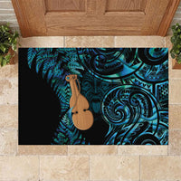 Kotiate New Zealand Rubber Doormat Maori Weapon Paua Shell Haka Fern