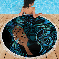 Maripi New Zealand Beach Blanket Maori Weapon Paua Shell Haka Fern LT14 - Polynesian Pride