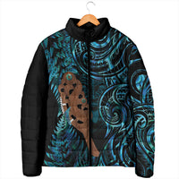 Maripi New Zealand Padded Jacket Maori Weapon Paua Shell Haka Fern LT14 - Polynesian Pride