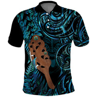 Maripi New Zealand Polo Shirt Maori Weapon Paua Shell Haka Fern