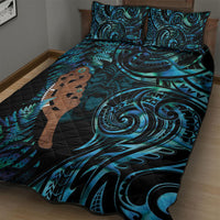 Maripi New Zealand Quilt Bed Set Maori Weapon Paua Shell Haka Fern