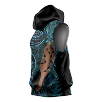 Maripi New Zealand Sleeveless Hoodie Maori Weapon Paua Shell Haka Fern LT14 - Polynesian Pride
