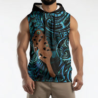 Maripi New Zealand Sleeveless Hoodie Maori Weapon Paua Shell Haka Fern LT14 - Polynesian Pride