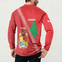 Tonga And Lebanon Button Sweatshirt 2026 Together Half Style
