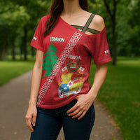 Tonga And Lebanon Cross Shoulder Shirt 2026 Together Half Style