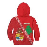 Tonga And Lebanon Kid Hoodie 2026 Together Half Style