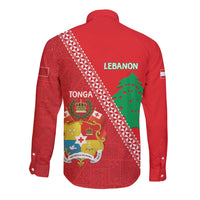 Tonga And Lebanon Long Sleeve Button Shirt 2026 Together Half Style