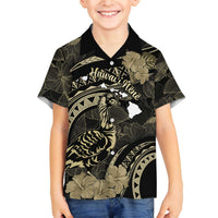 Personalised Hawaii Nene Goose Family Matching Puletasi and Hawaiian Shirt Hawaiian Map Hibiscus Polynesian Art - Beige LT14 Son's Shirt Beige - Polynesian Pride