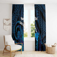 Personalised Tahiti Moorea Atoll Window Curtain Polynesian Sea Turtle LT14 - Polynesian Pride